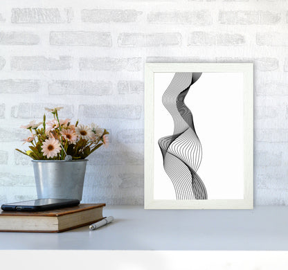 Line Wobbles Art Print by Jason Stanley A4 Oak Frame