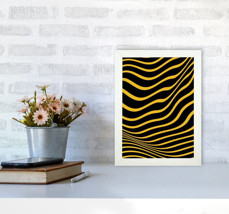 Yellow Vibes Art Print by Jason Stanley A4 Oak Frame