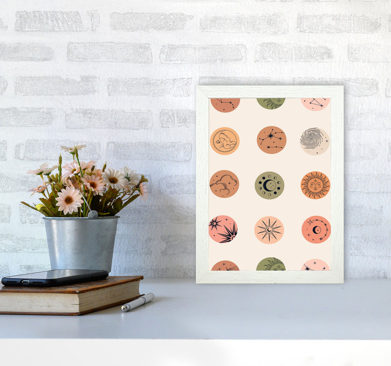Sun And Moon Art Print by Jason Stanley A4 Oak Frame