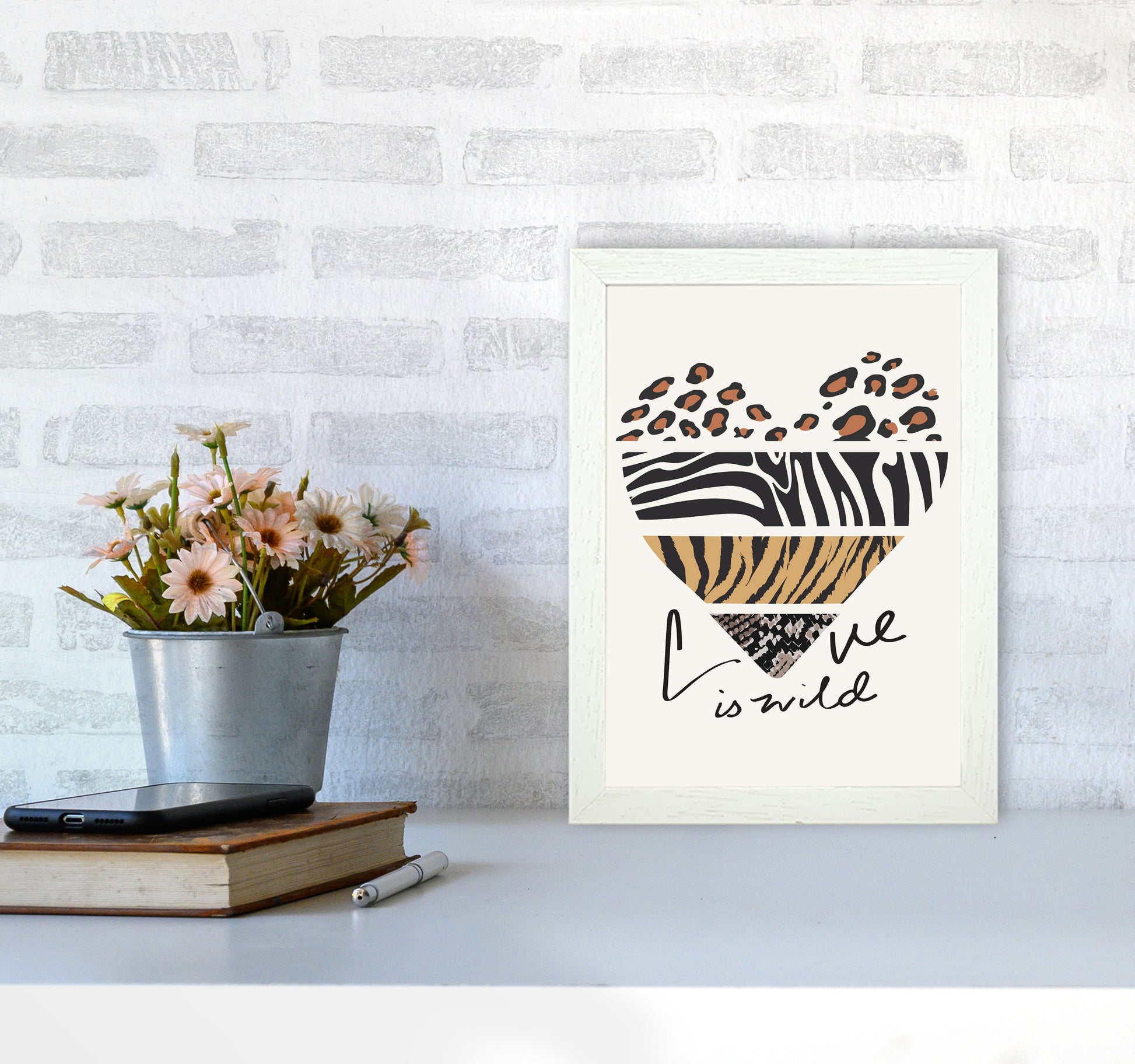 Love Is Wild Art Print by Jason Stanley A4 Oak Frame