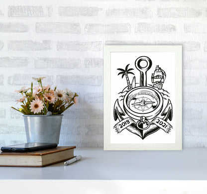 Yarrrrrrrrrr Art Print by Jason Stanley A4 Oak Frame