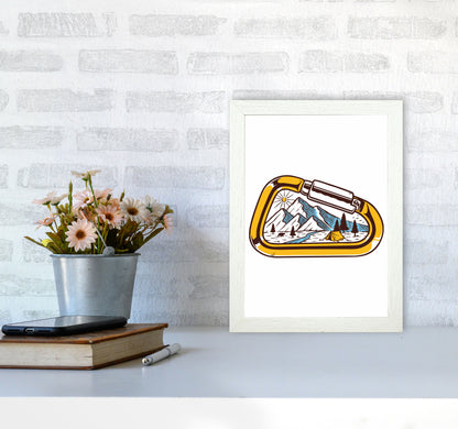 Caribiner Art Print by Jason Stanley A4 Oak Frame