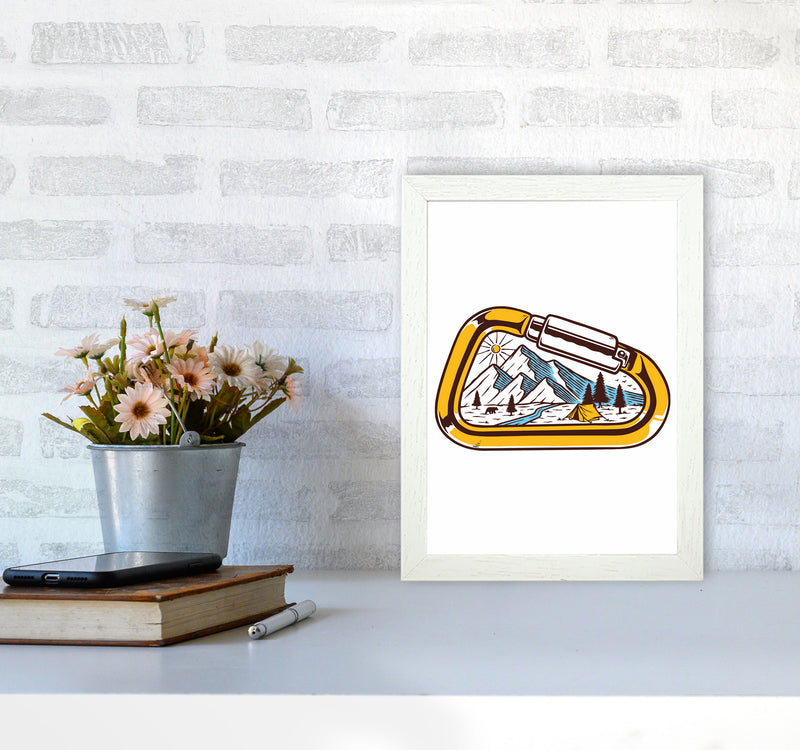 Caribiner Art Print by Jason Stanley A4 Oak Frame
