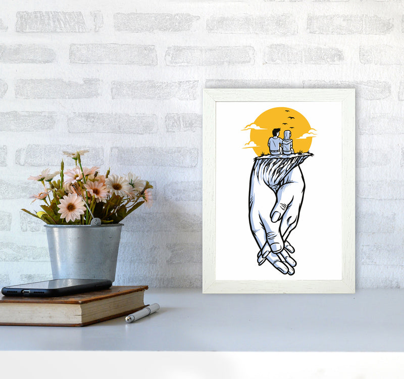 Date Night Art Print by Jason Stanley A4 Oak Frame