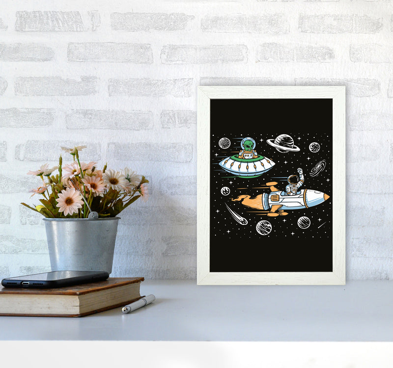 Space Rage Art Print by Jason Stanley A4 Oak Frame