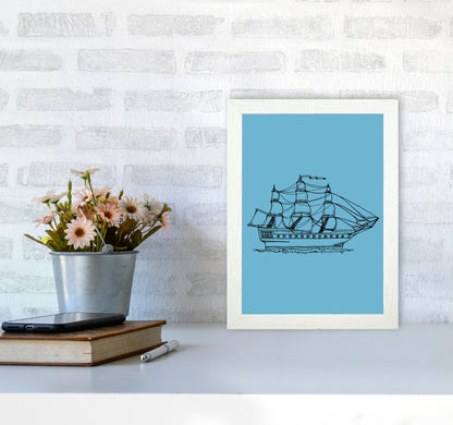 Above Sea Art Print by Jason Stanley A4 Oak Frame