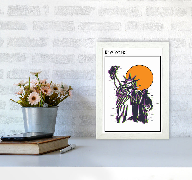 New York Art Print by Jason Stanley A4 Oak Frame