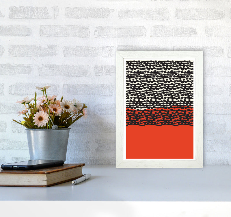 Red Vibe 2 Art Print by Jason Stanley A4 Oak Frame