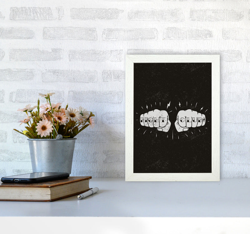 Fight Club Art Print by Jason Stanley A4 Oak Frame