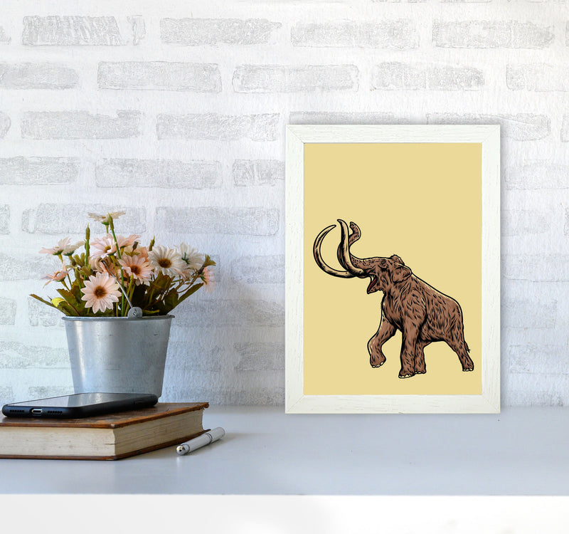 Mammoth Art Print by Jason Stanley A4 Oak Frame