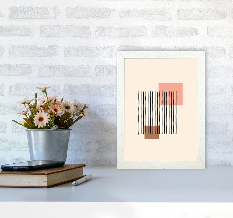 Geometric Abstract Shapes IIII Art Print by Jason Stanley A4 Oak Frame