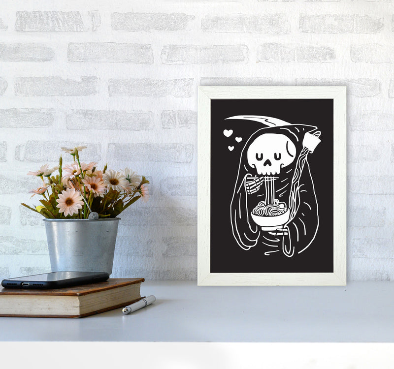But First...Noodles Art Print by Jason Stanley A4 Oak Frame