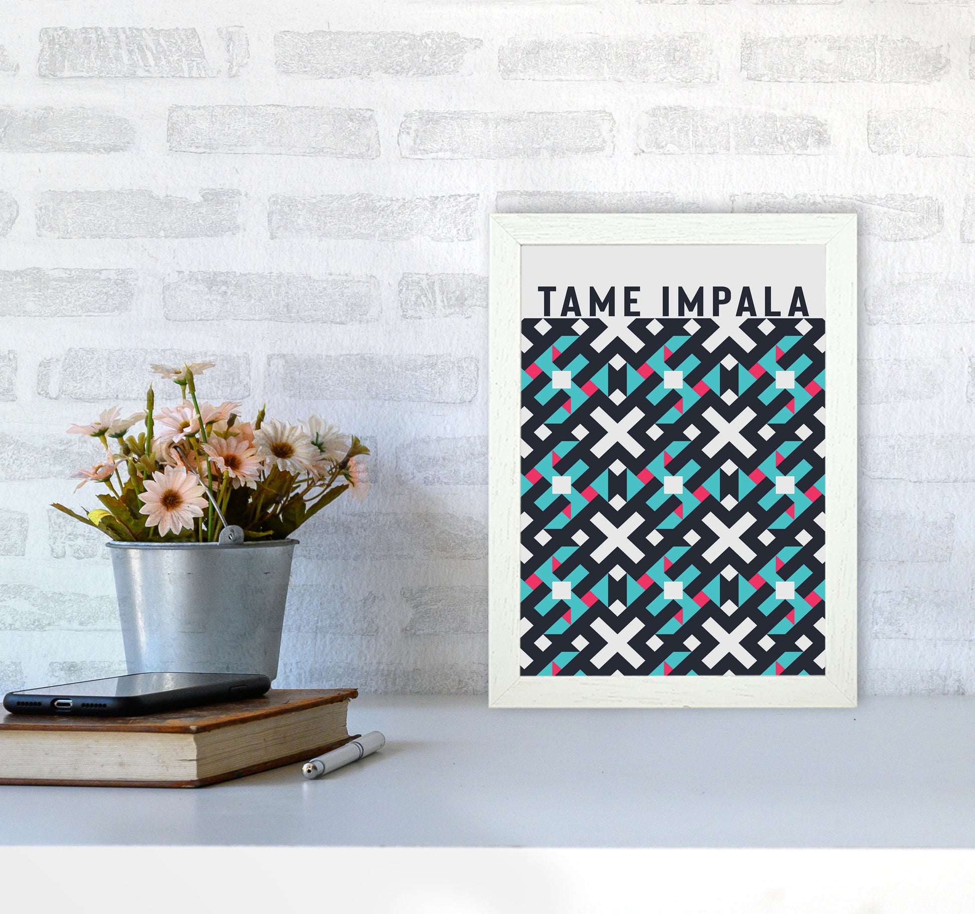 Tame Impala Art Print by Jason Stanley A4 Oak Frame