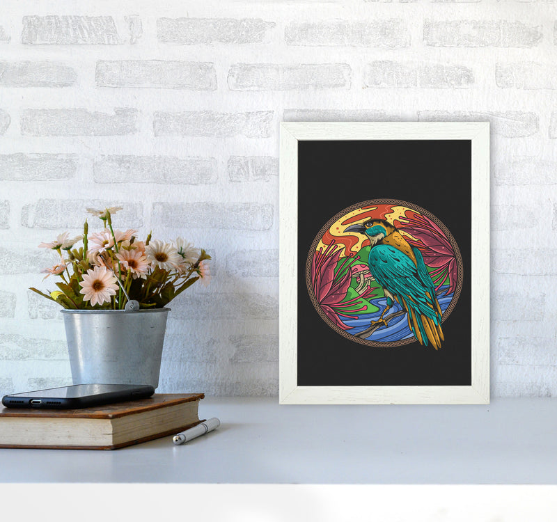 The Wise Crow Art Print by Jason Stanley A4 Oak Frame