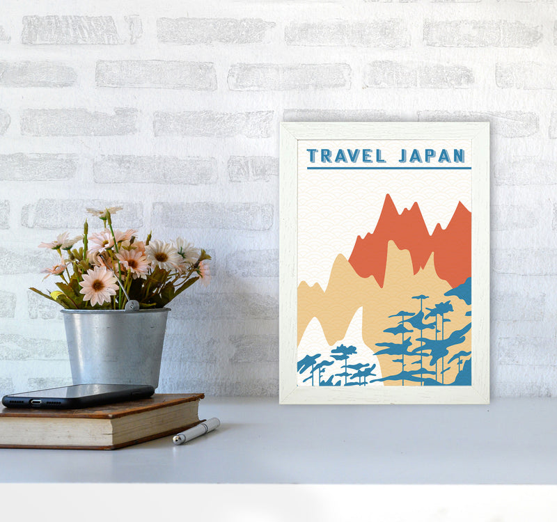 Traval Japan Minimilism III Art Print by Jason Stanley A4 Oak Frame