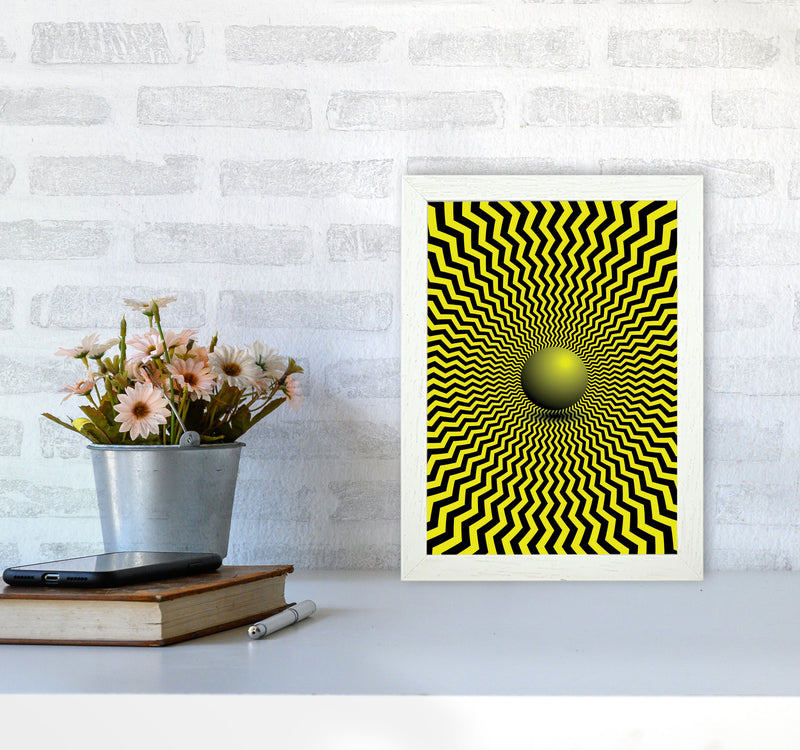 Optical Illusion Art Print by Jason Stanley A4 Oak Frame