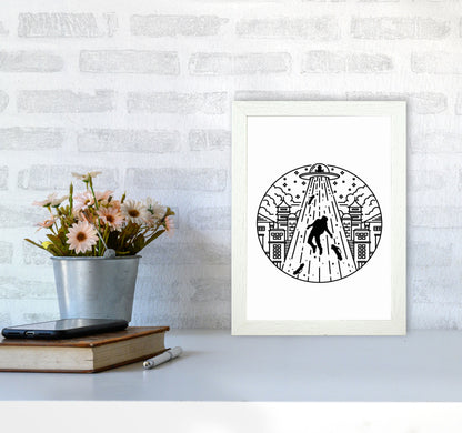 Alien Invasion Art Print by Jason Stanley A4 Oak Frame