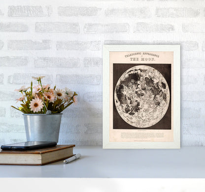 Telescopic Appearance Of The Moon Art Print by Jason Stanley A4 Oak Frame
