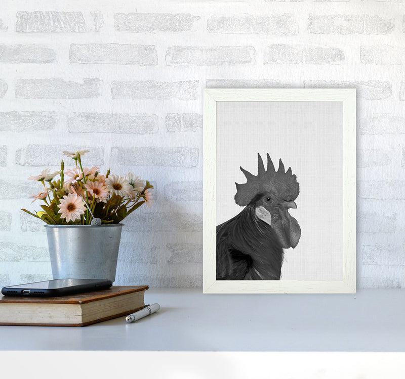 Cock A Doodle Doo Art Print by Jason Stanley A4 Oak Frame