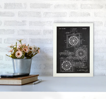 Dart Board Patent Art Print by Jason Stanley A4 Oak Frame
