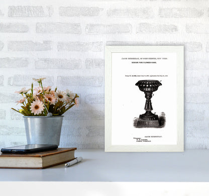 Flower Vase Patent Art Print by Jason Stanley A4 Oak Frame
