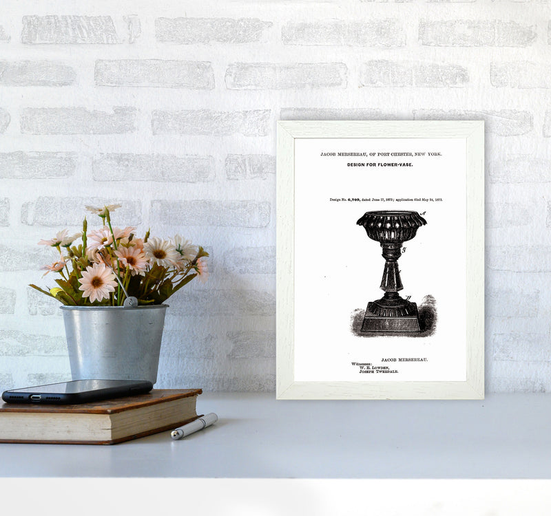 Flower Vase Patent Art Print by Jason Stanley A4 Oak Frame