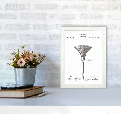 Dust Brush Patent Art Print by Jason Stanley A4 Oak Frame