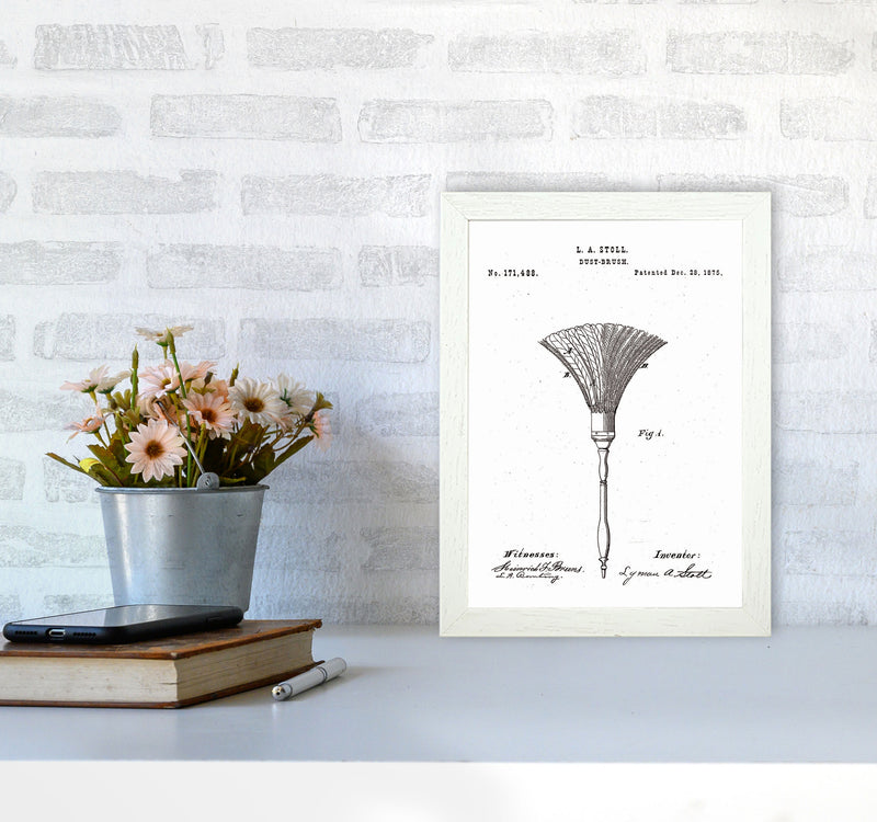 Dust Brush Patent Art Print by Jason Stanley A4 Oak Frame