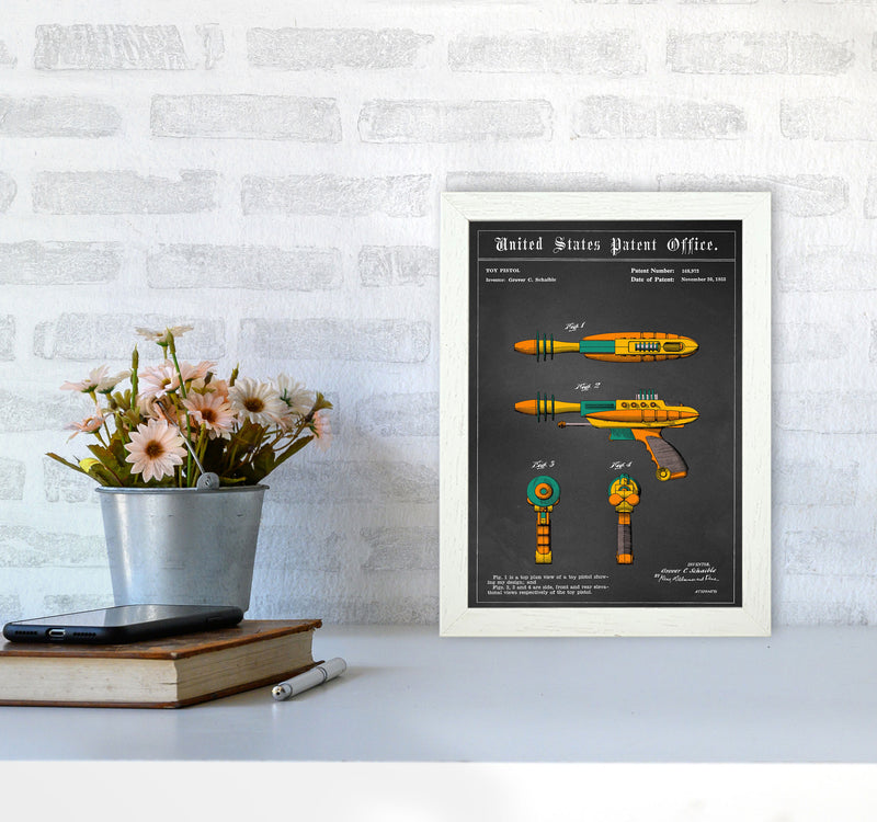 Raygun Art Print by Jason Stanley A4 Oak Frame