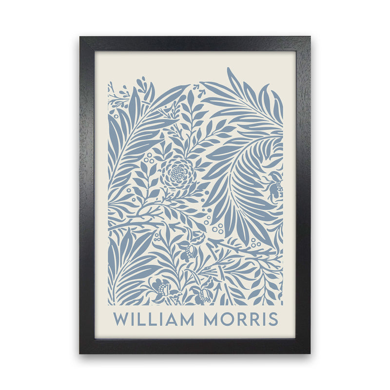 William Morris- Blue Wild Flowers Art Print by Jason Stanley Black Grain