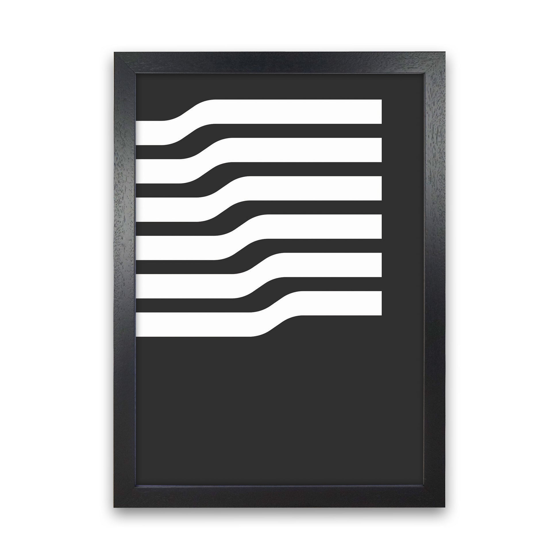 Minimal Geometric Series - 17 Art Print by Jason Stanley Black Grain