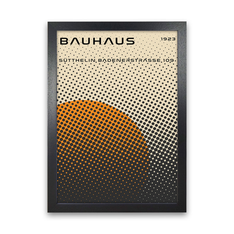 Bauhaus Geometric Yellow Vibe Art Print by Jason Stanley Black Grain