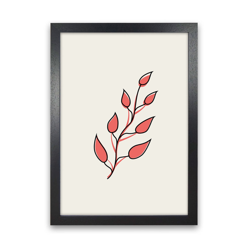 Abstract Tropical Leaves II Art Print by Jason Stanley Black Grain