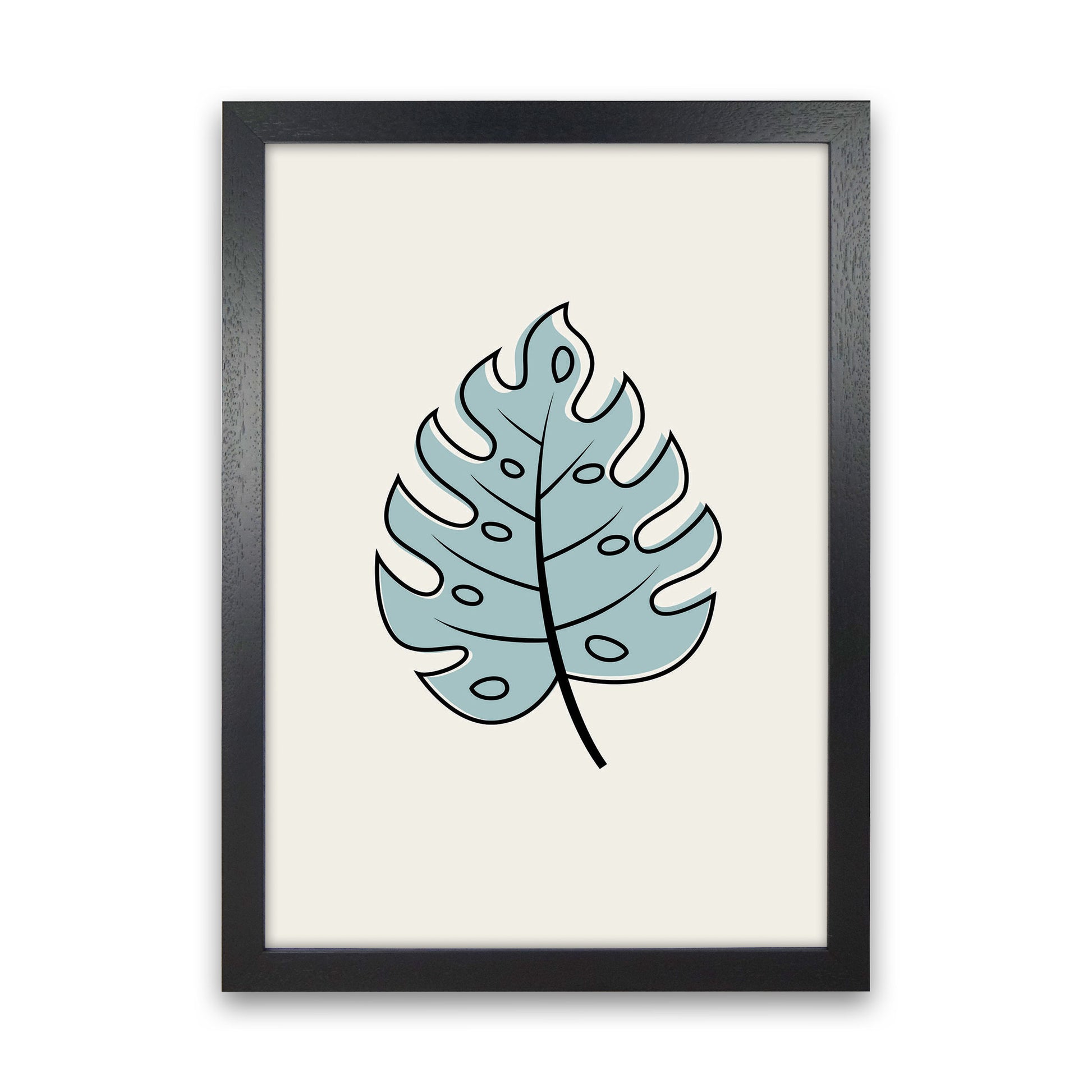 Abstract Tropical Leaves III Art Print by Jason Stanley Black Grain