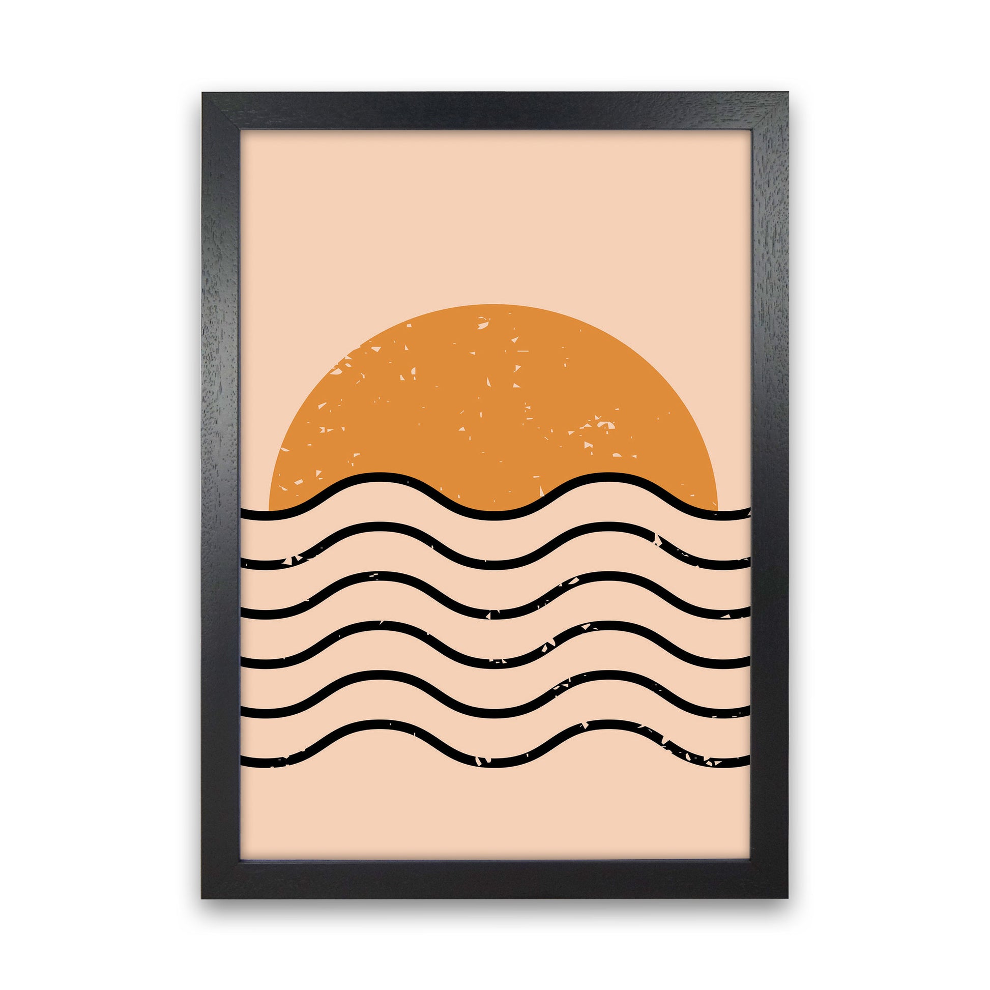 Everything Moves In Waves Art Print by Jason Stanley Black Grain