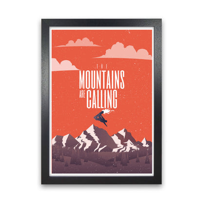 The Mountains Are Calling Art Print by Jason Stanley Black Grain
