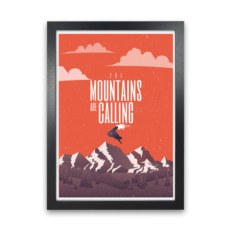 The Mountains Are Calling Art Print by Jason Stanley Black Grain