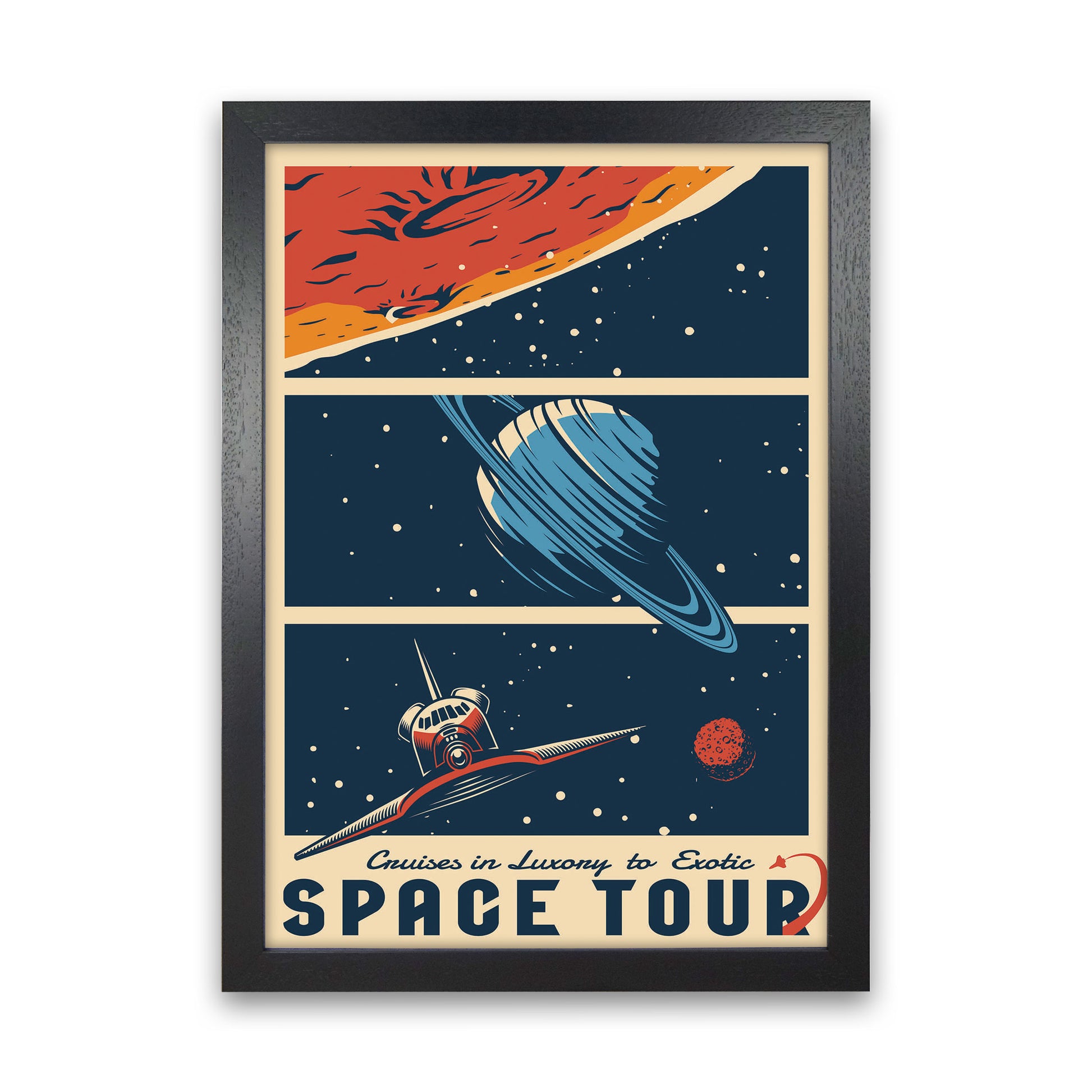 Outer Space Series - #18 Art Print by Jason Stanley Black Grain