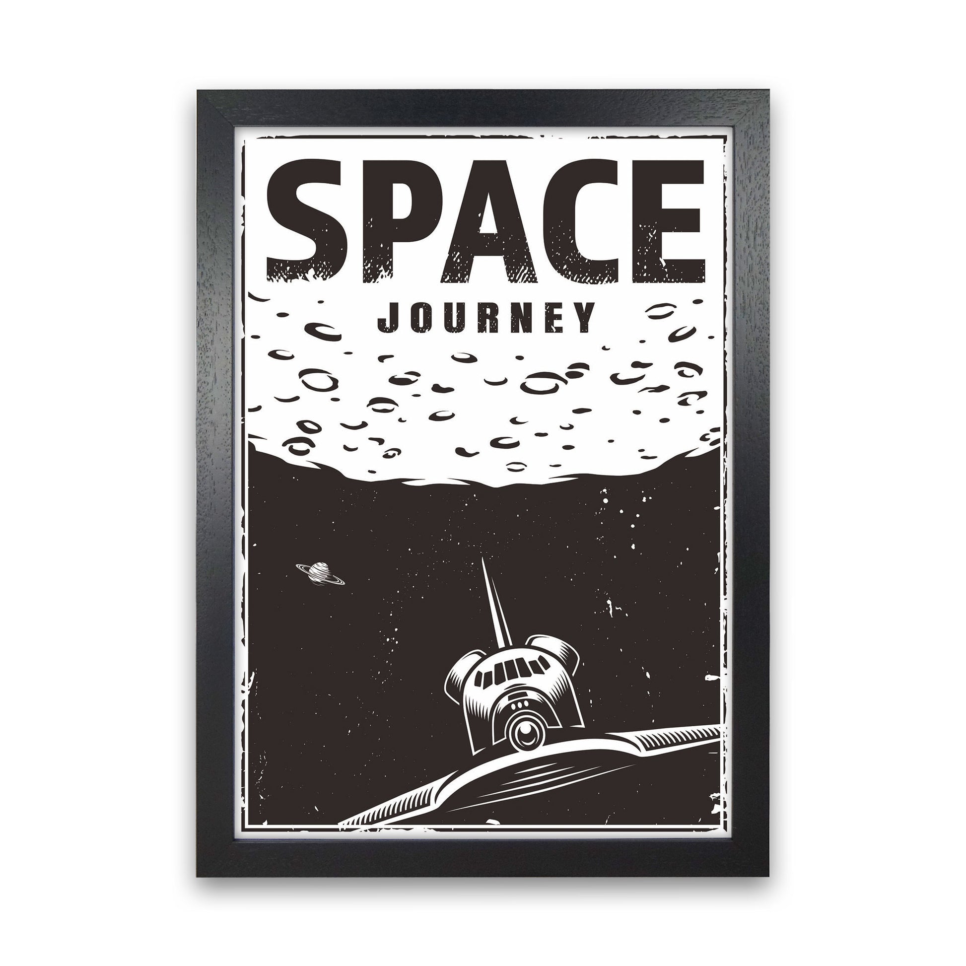 Outer Space Series - #20 Art Print by Jason Stanley Black Grain