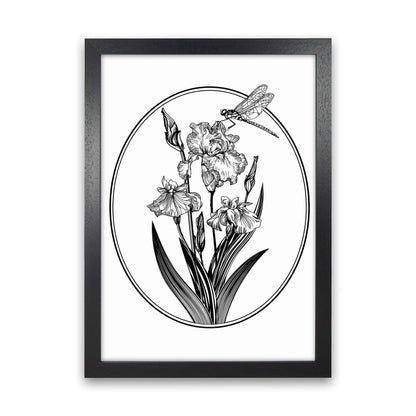 Vintage Beautiful Flower Art Print by Jason Stanley Black Grain