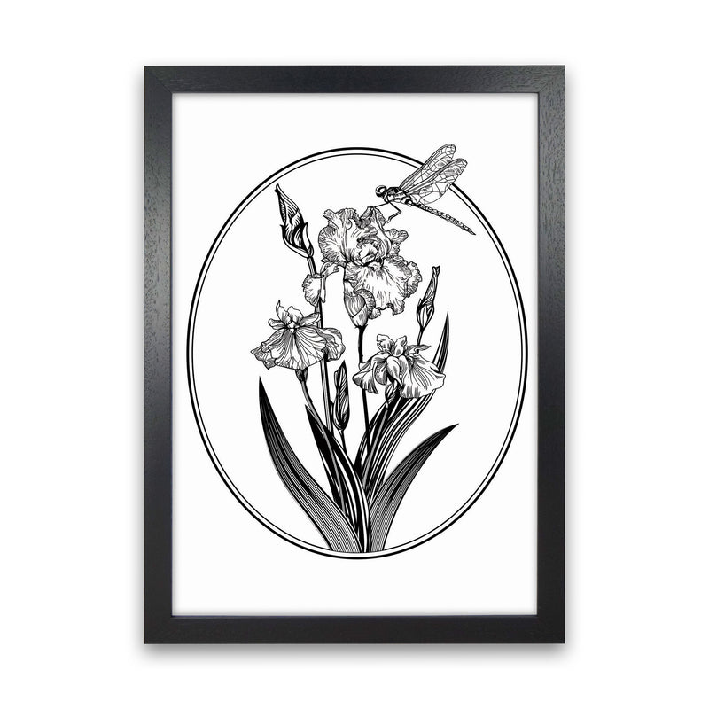 Vintage Beautiful Flower Art Print by Jason Stanley Black Grain