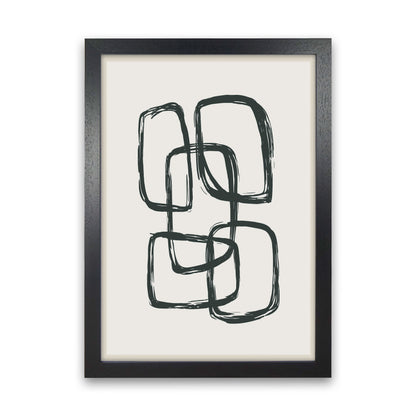 Modern Abstract Shapes 3 Art Print by Jason Stanley Black Grain