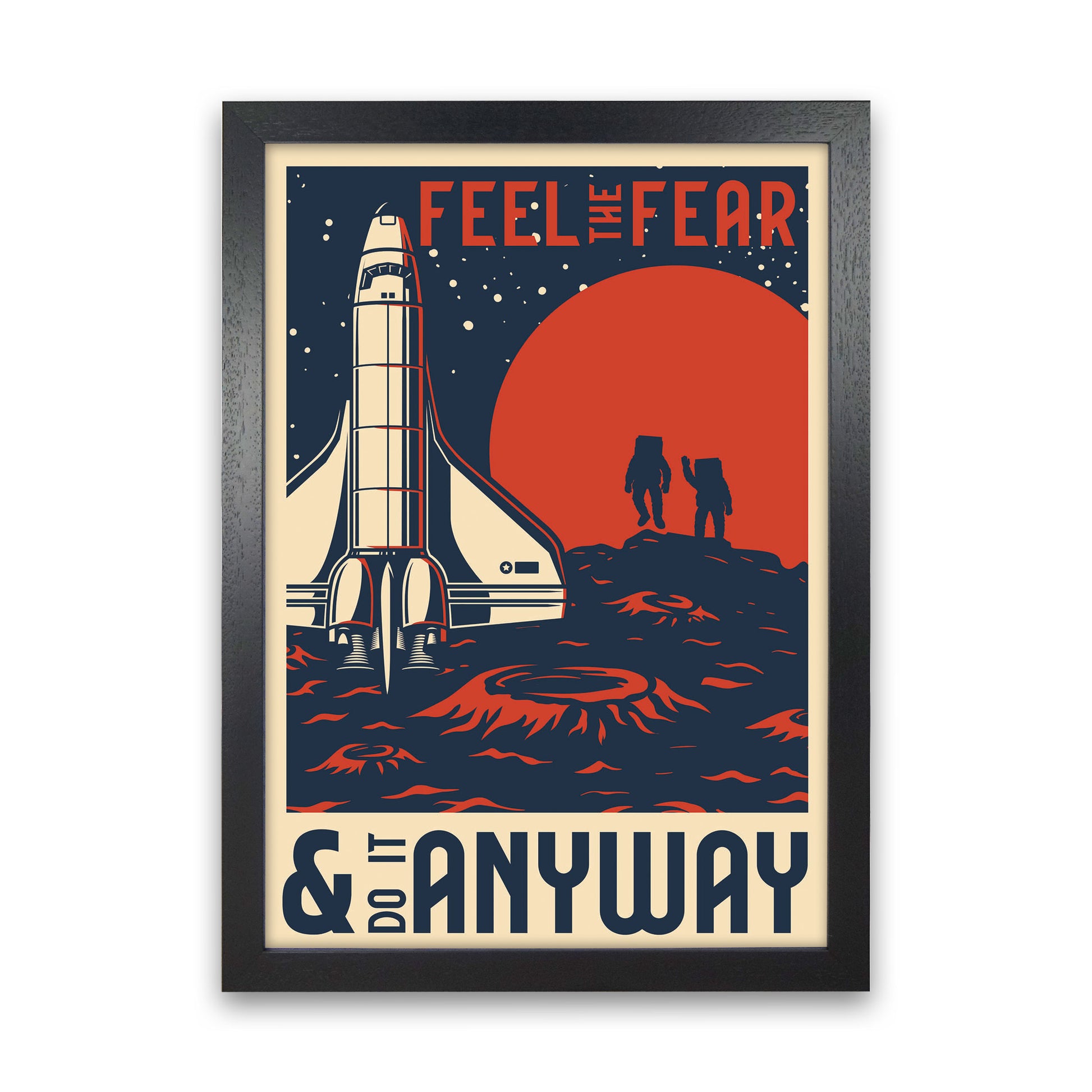 Outer Space Series - #17 Art Print by Jason Stanley Black Grain
