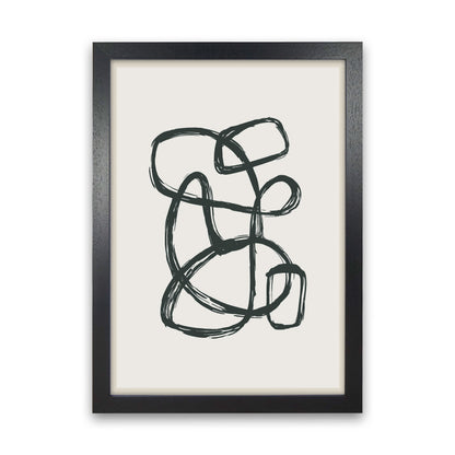 Modern Abstract Shapes 1 Art Print by Jason Stanley Black Grain