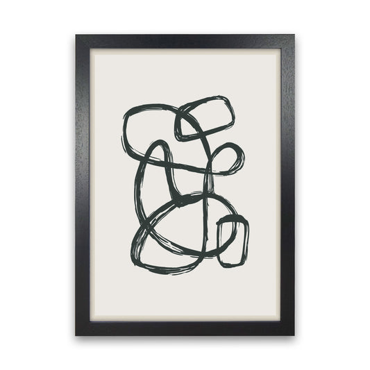 Modern Abstract Shapes 1 Art Print by Jason Stanley Black Grain