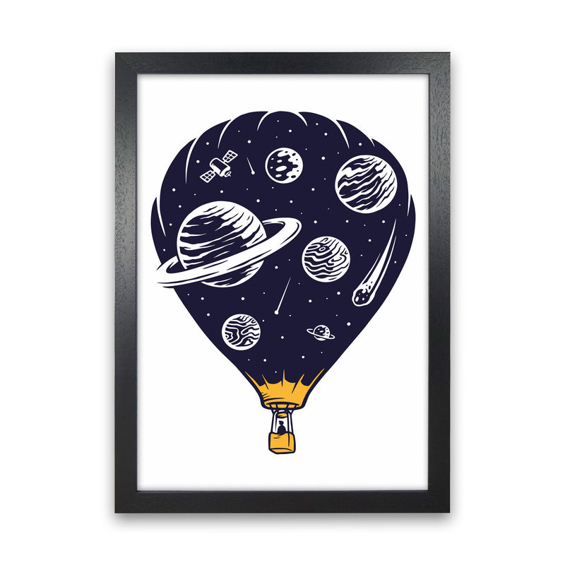 Hot Air Baloon Universe Art Print by Jason Stanley Black Grain