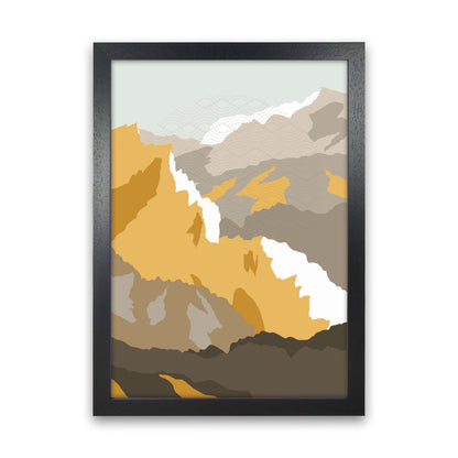 Japanese Mountain Scene Art Print by Jason Stanley Black Grain