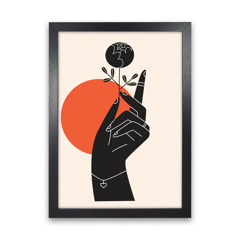 Minimalist Hand Drawing Art Print by Jason Stanley Black Grain