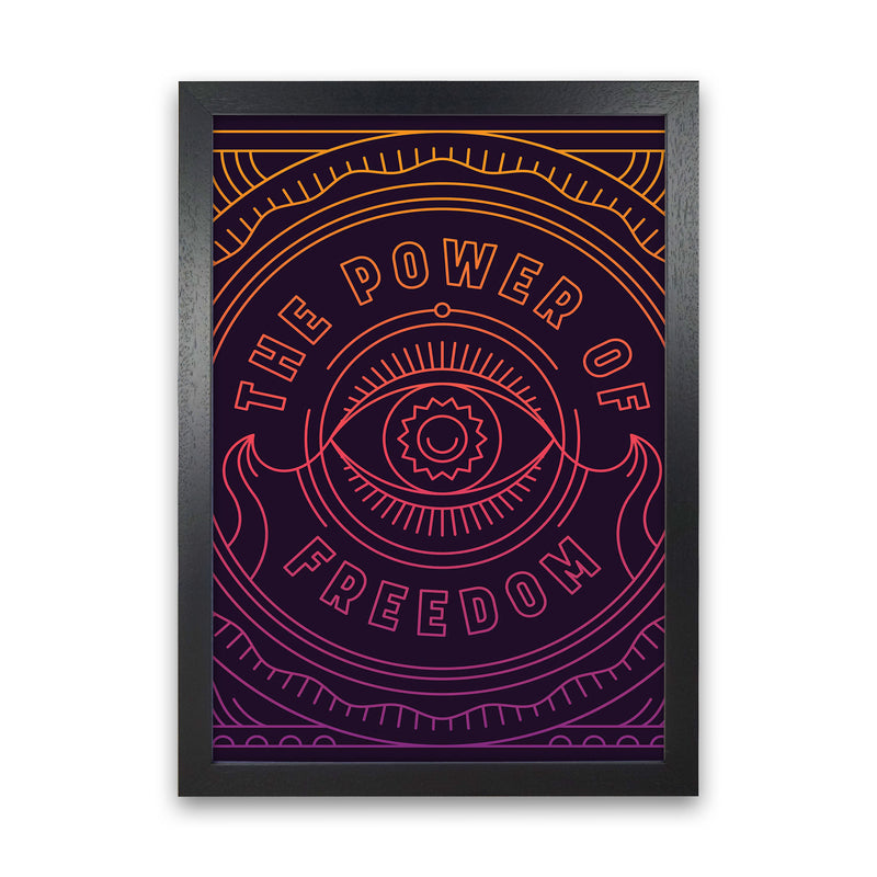 The Power For Freedom!! Art Print by Jason Stanley Black Grain