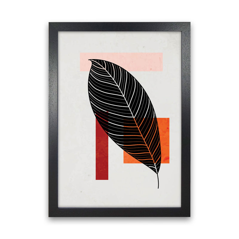 Abstract Leaf Vibe IIII Art Print by Jason Stanley Black Grain